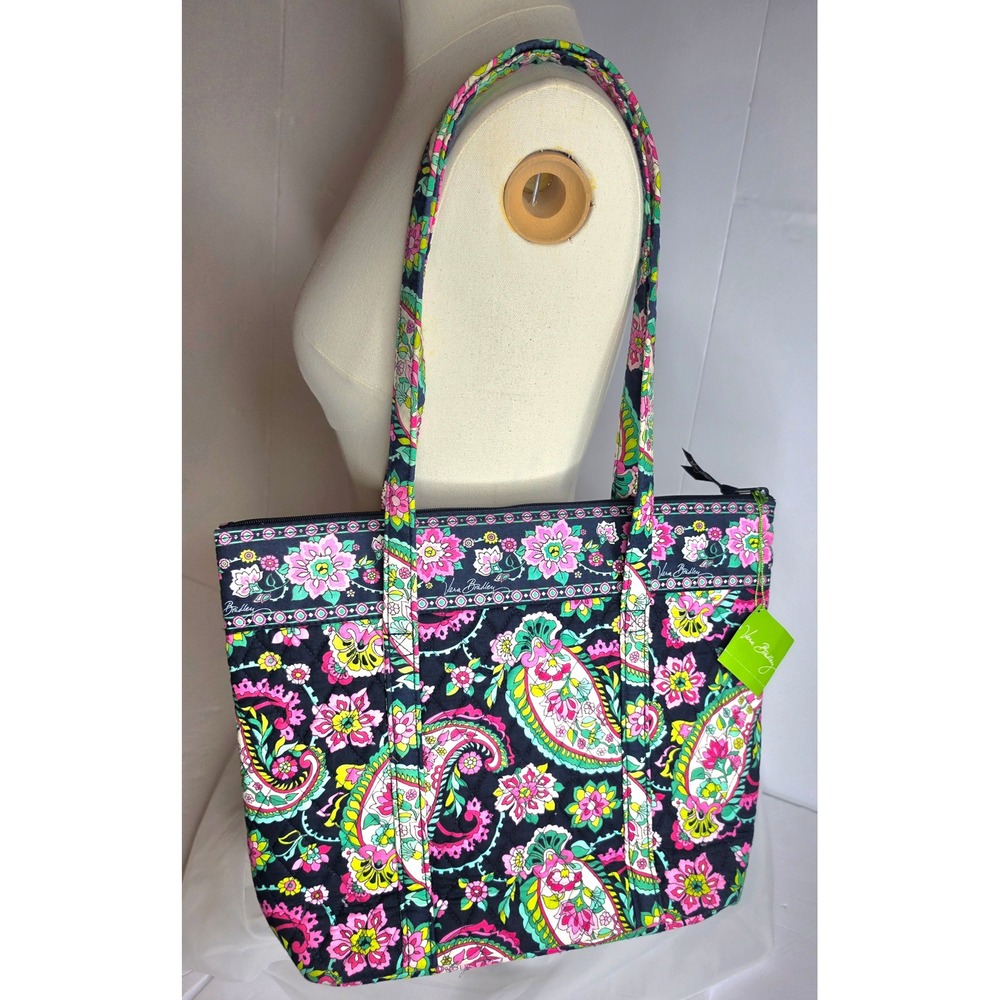 Vera Bradley Petal Paisley Villager Tote Bag and Pouch Set 14557-154 NWT - Picture 4 of 15